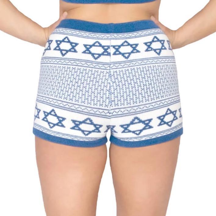 Knitty Kitty - Star of David Royal Blue Shorts - ModernTribe