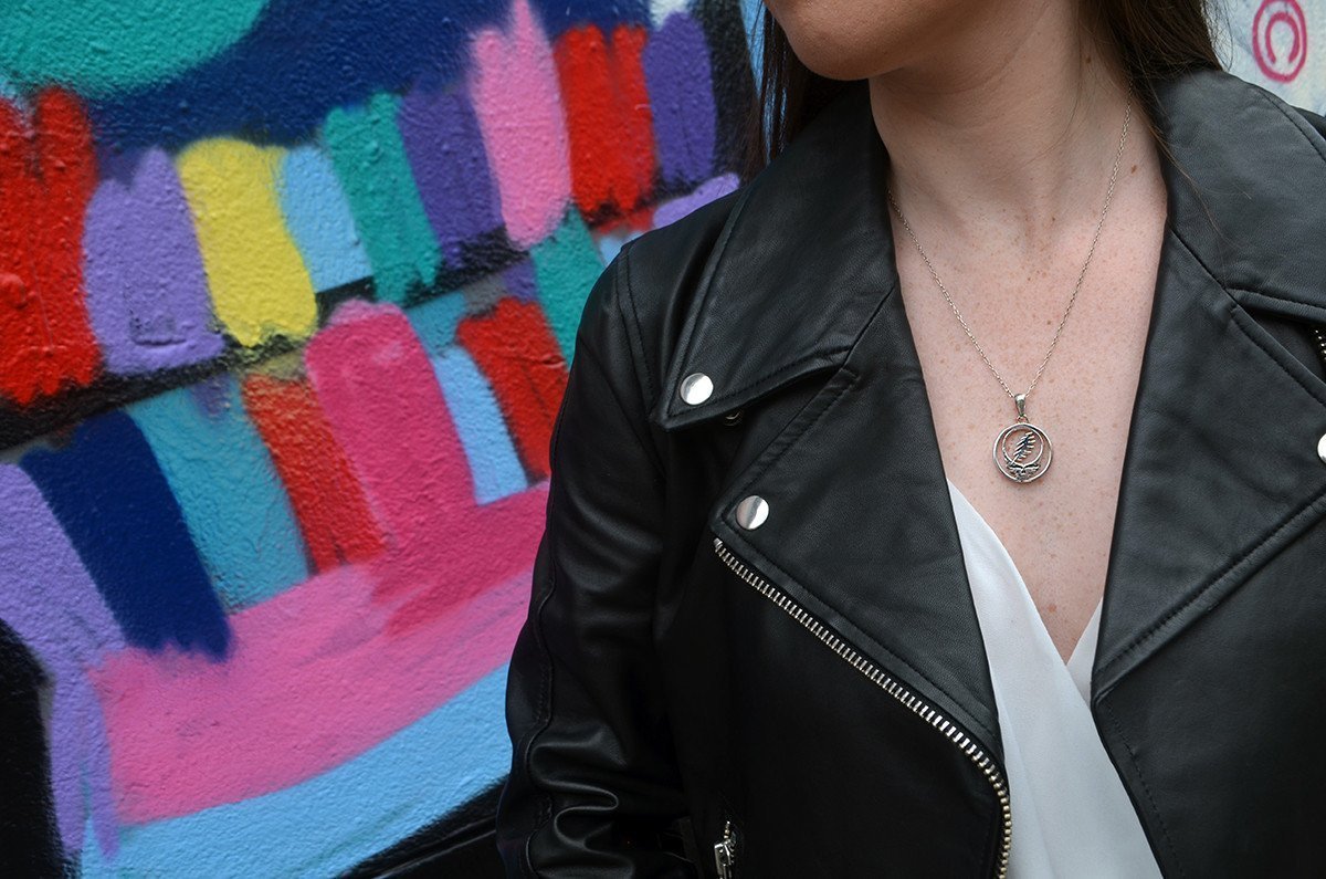 Cynthia Gale GeoArt - Grateful Dead Steal Your Face Sterling Necklace - ModernTribe