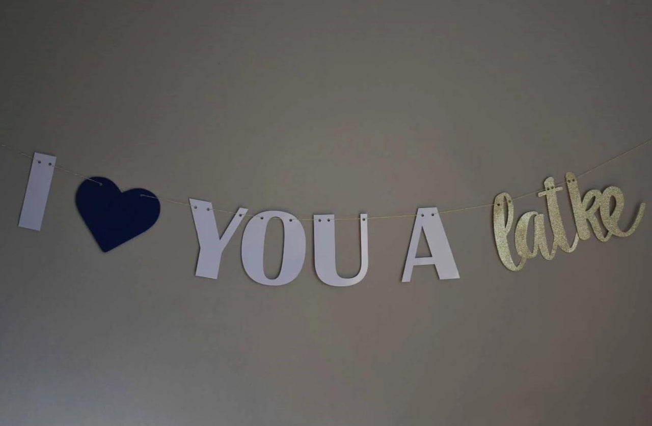 The KitCut - I Love You a Latke Banner - ModernTribe