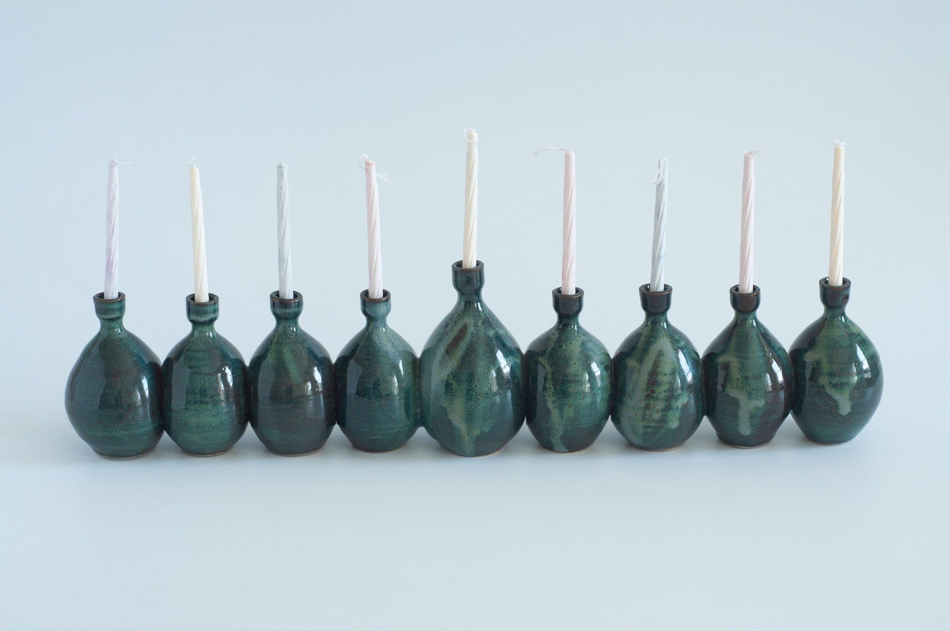 Rachael Pots Menorahs Ceramic Menorah by Rachael Pots - Dark Blue