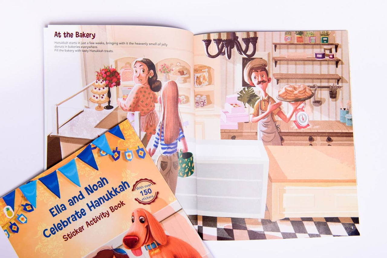 Ella and Noah - Ella and Noah Celebrate Hanukkah: Sticker Activity Book - ModernTribe