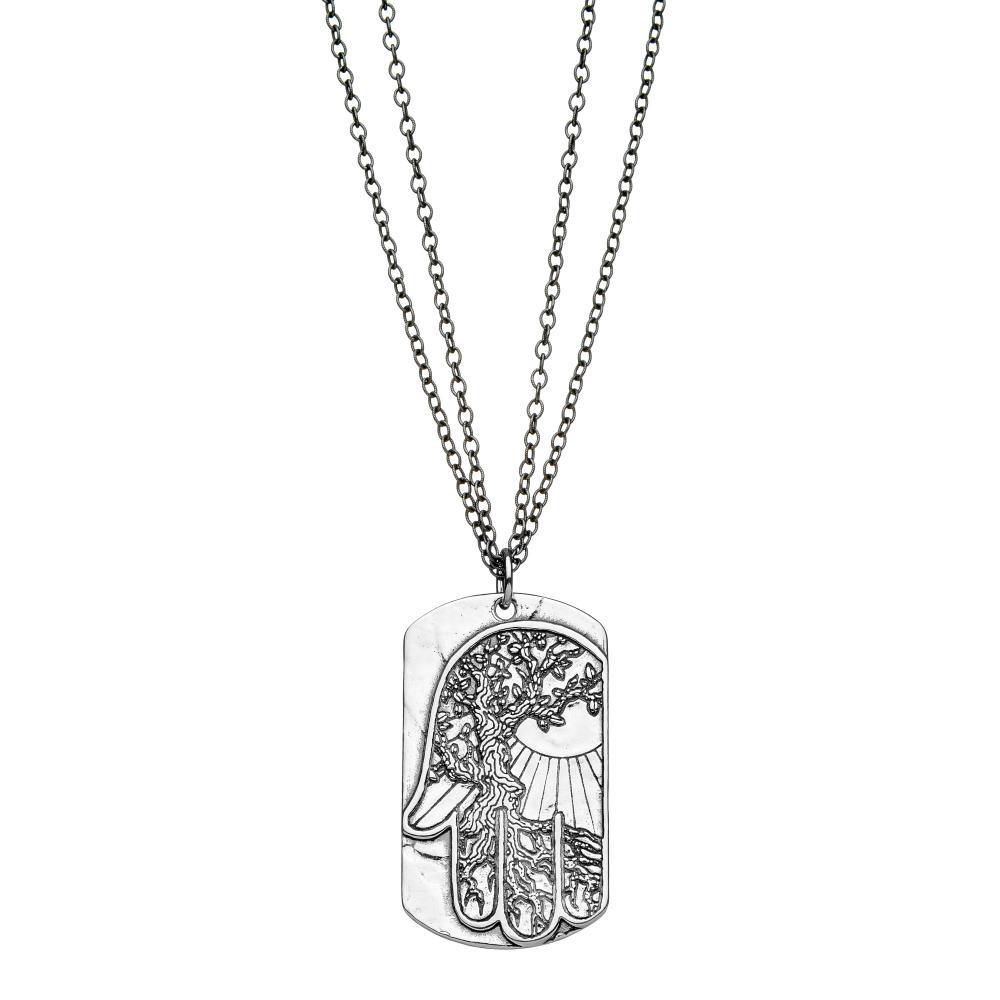 Alef Bet - Hamsa Dog Tag - ModernTribe