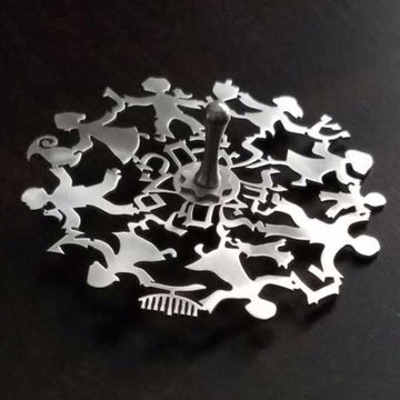Melanie Dankowicz Dreidel Silver Dancing Dreidel by Melanie Dankowicz
