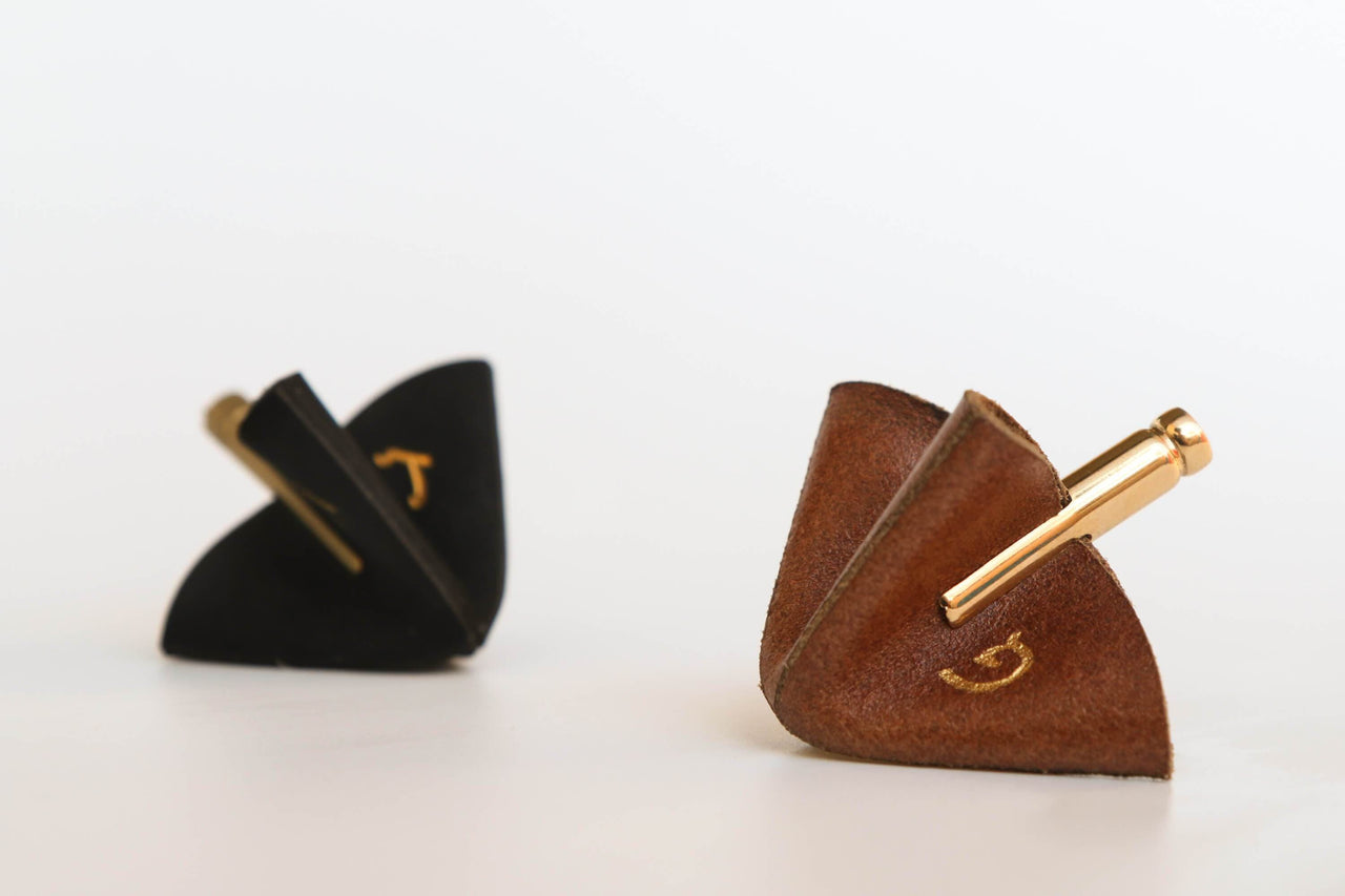 JUDA TLV - Leather and Gold Dreidel by JUDA TLV - ModernTribe