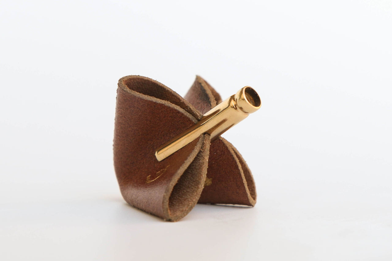 JUDA TLV - Leather and Gold Dreidel by JUDA TLV - ModernTribe
