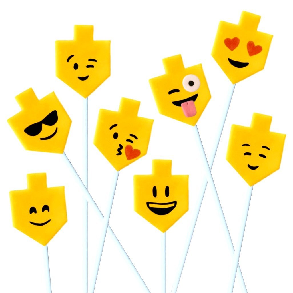 Marzipops Candy Marzipan Emoji Dreidel Set