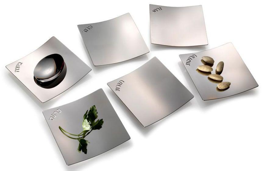 Laura Cowan - Travel Dune Seder Plate - Stainless Steel by Laura Cowan - ModernTribe