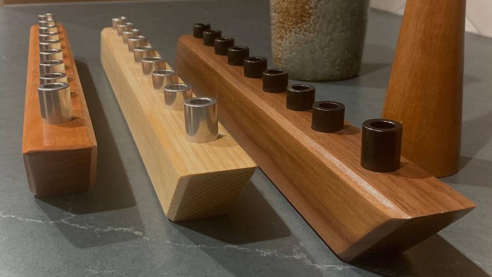 The Knotty Dane - Modern Hardwood Menorah - ModernTribe