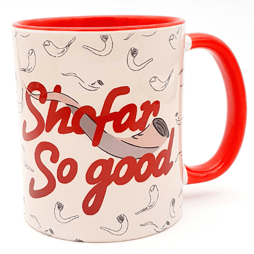 Barbara Shaw Mugs Red Shofar So Good Mug