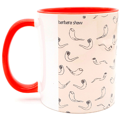 Barbara Shaw Mugs Red Shofar So Good Mug