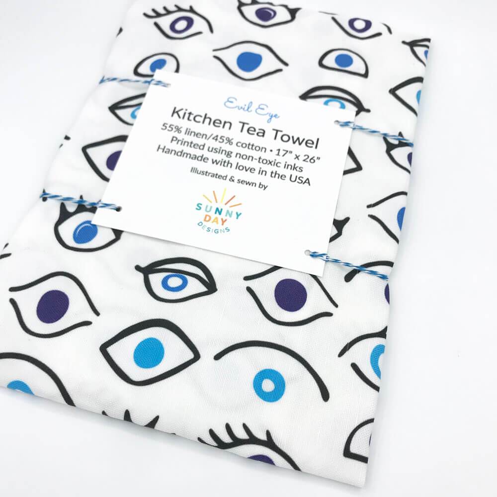 Sunny Day Designs - Evil Eye Tea Towel - ModernTribe