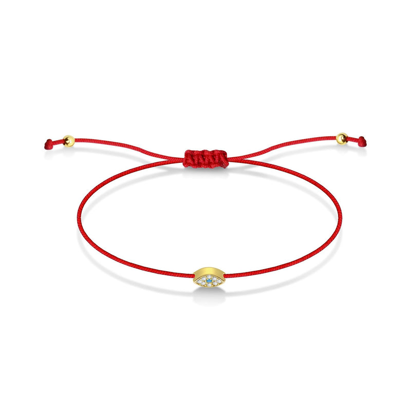 Alef Bet - Red String Evil Eye Bracelet - ModernTribe