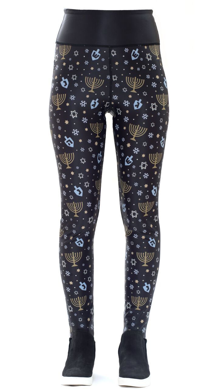 Midrash Manicures - Hanukkah High - Performance Leggings - ModernTribe