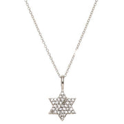 Alef Bet - Pave Diamond Star of David Necklace - White Gold - ModernTribe