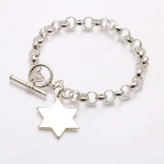 Sterling Silver Star of David Bracelet