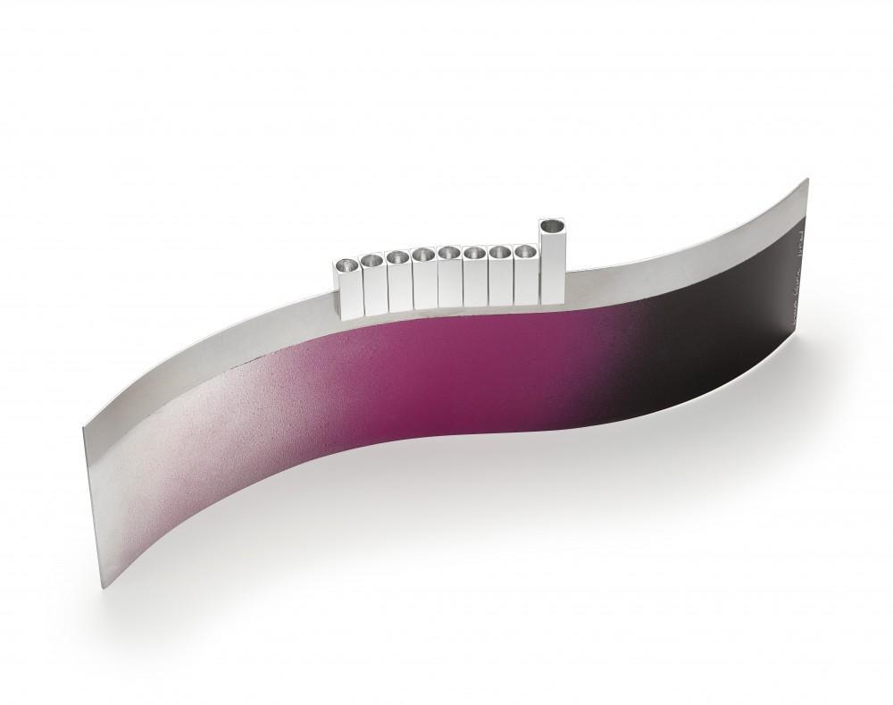 Laura Cowan - Ombre Wave Menorah by Laura Cowan - Mint, Cobalt, Fuchsia or Purple - ModernTribe
