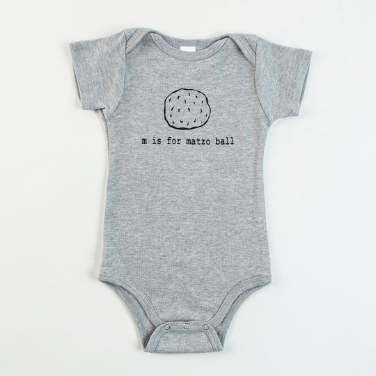 M is for Matzo Ball Baby Onesie