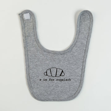 Garbella Onesies R is for Rugelach Baby Bib - (Choice of Color)