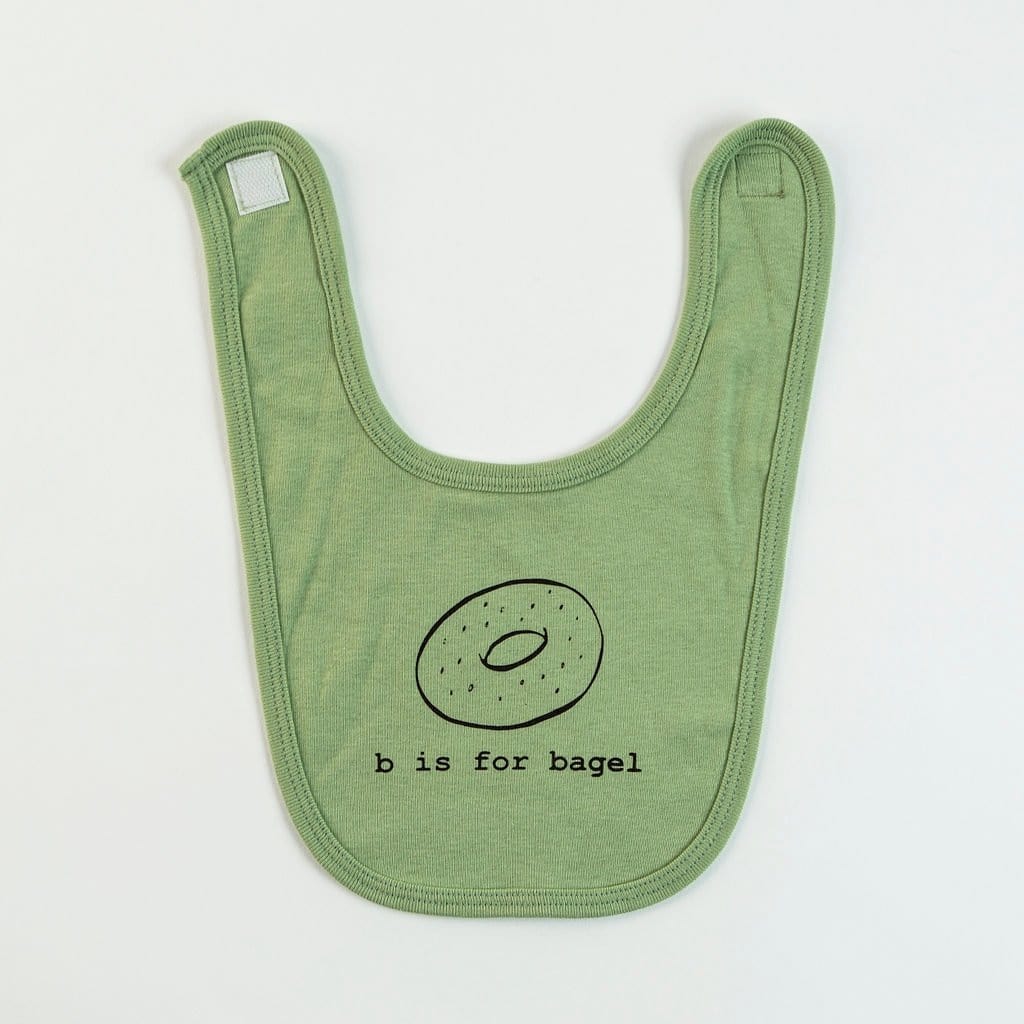 Garbella - B is for Bagel Baby Bib - (Choice of Color) - ModernTribe