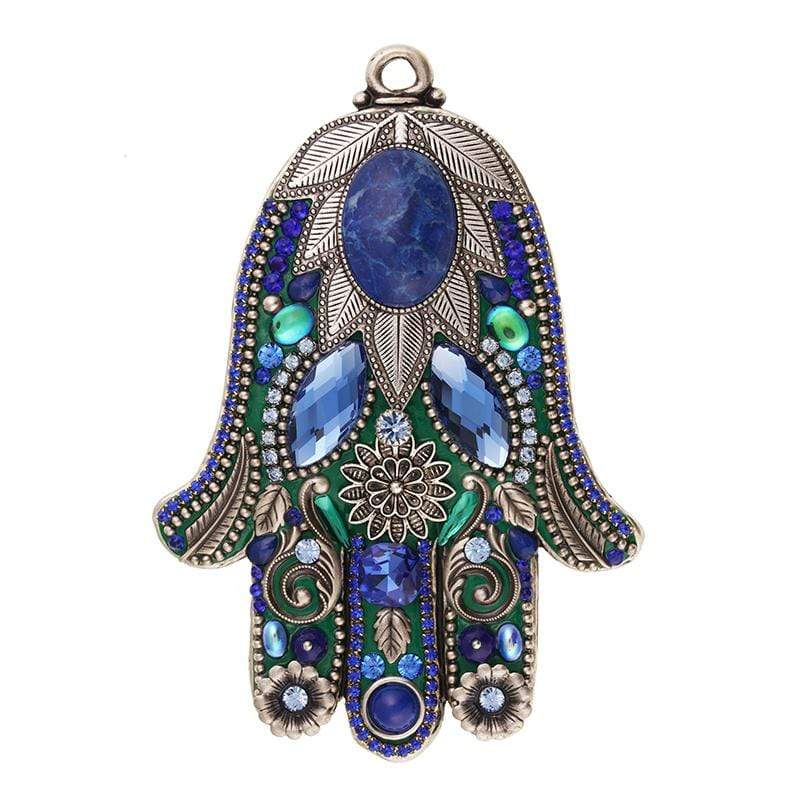 Michal Golan - Indigo and Silver Wall Hamsa by Michal Golan - ModernTribe