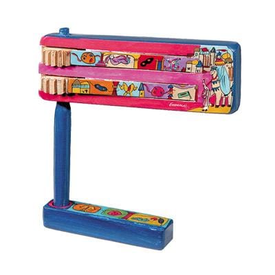 Yair Emanuel - Hand Painted Wood Multi - Colored Grogger - ModernTribe
