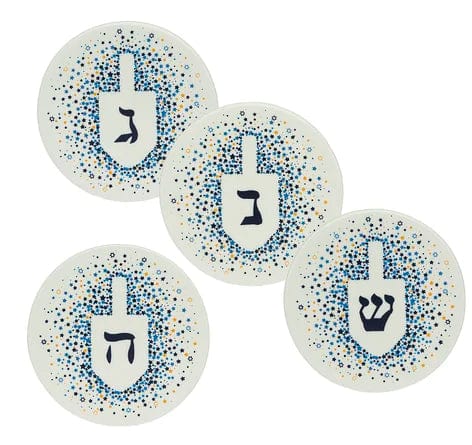 Godinger - Set of Four Dreidel Coasters - ModernTribe