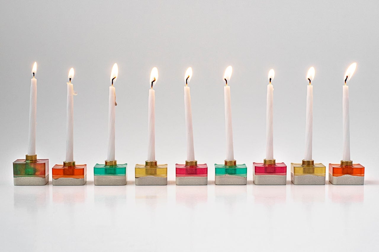 Israel Museum - Colorful Cubes Menorah by Israel Museam - ModernTribe