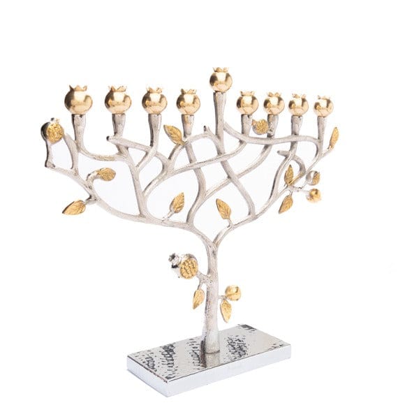Yair Emanuel - Pomegranates Menorah by Yair Emanuel - ModernTribe