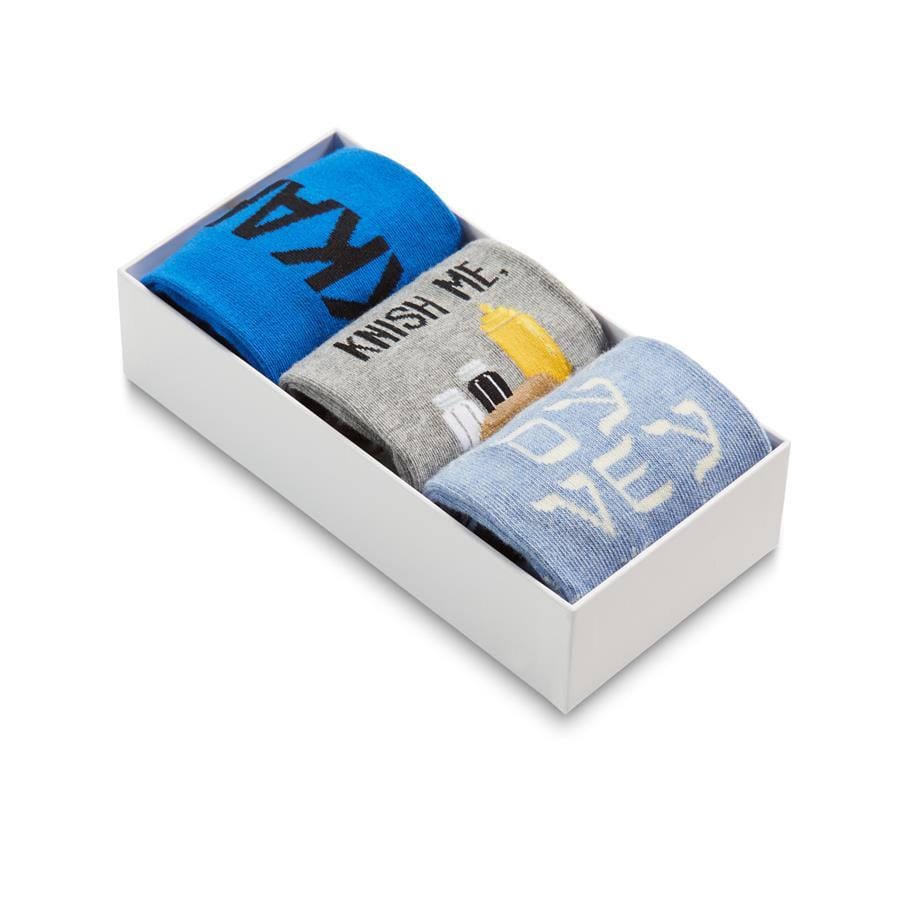 Hot Sox - Men's 3 - Pack Hanukkah Socks Gift Box - ModernTribe