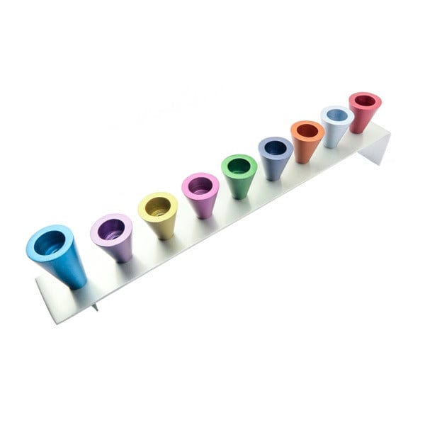 Yair Emanuel - Cone Menorah by Yair Emanuel - Multicolored - ModernTribe
