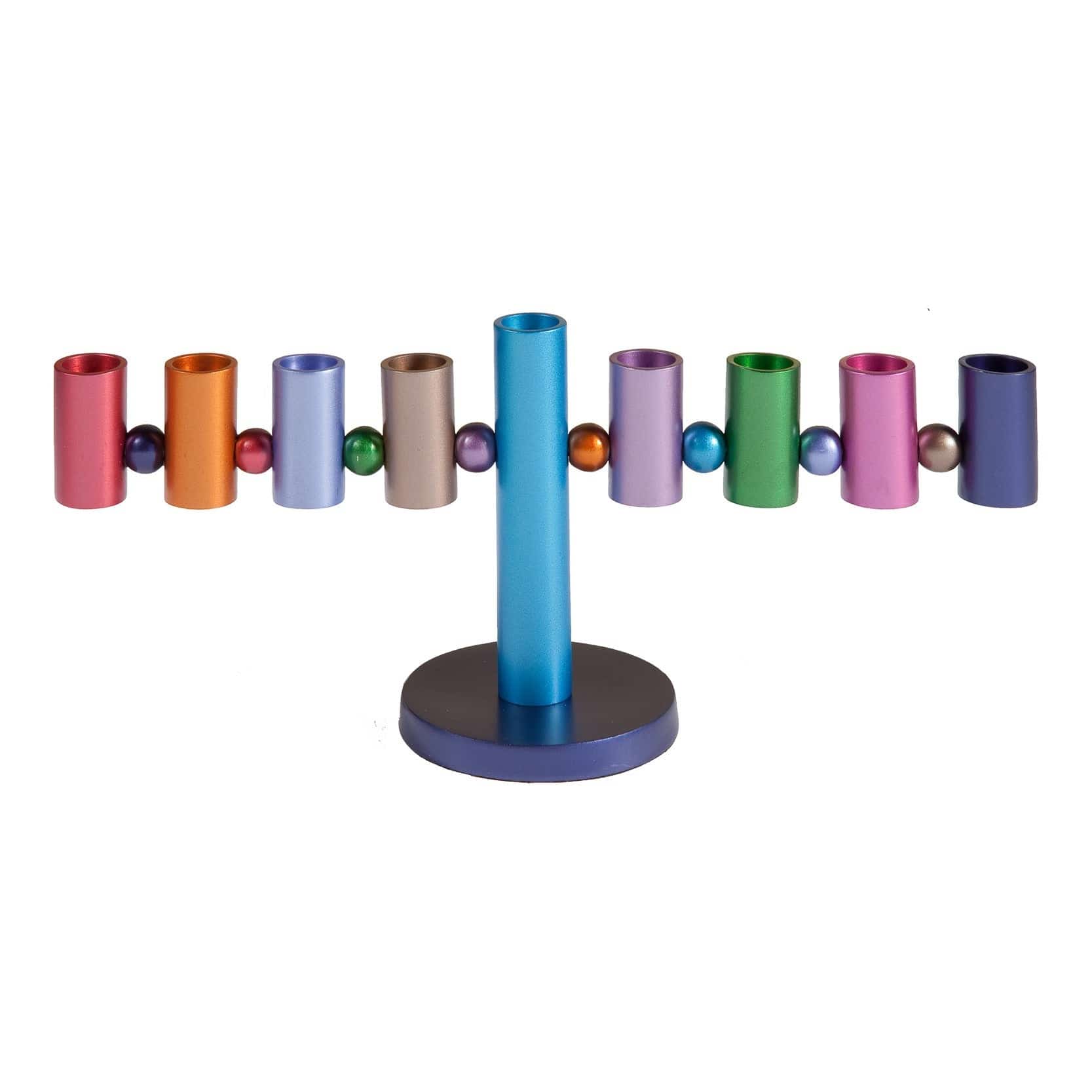 Yair Emanuel Menorahs Cylinder Hanukkah Menorah by Yair Emanuel - Multicolored