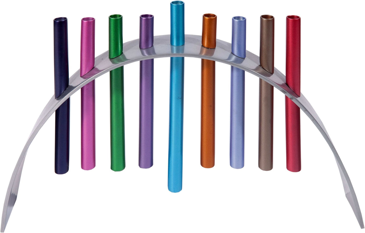 Yair Emanuel - Hovering Multicolored Menorah by Yair Emanuel - ModernTribe