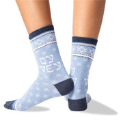 Hot Sox Socks Heather Blue / One Size Women's Oy Vey Star Crew Socks