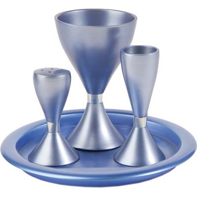 Yair Emanuel - Blue Aluminum Havdalah Set by Yair Emanuel - ModernTribe