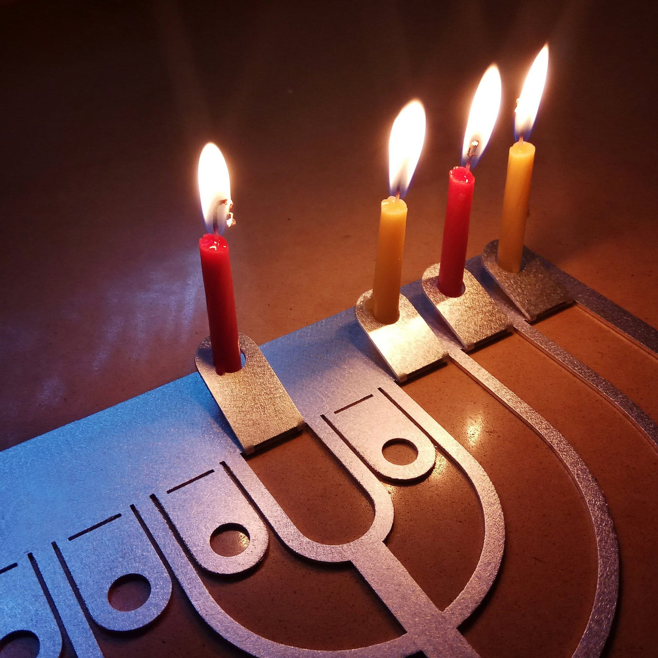 Studio Wallaby - Flat Modern Hanukkiah - ModernTribe