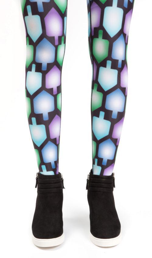 Midrash Manicures - Adult Dreidel Leggings - ModernTribe