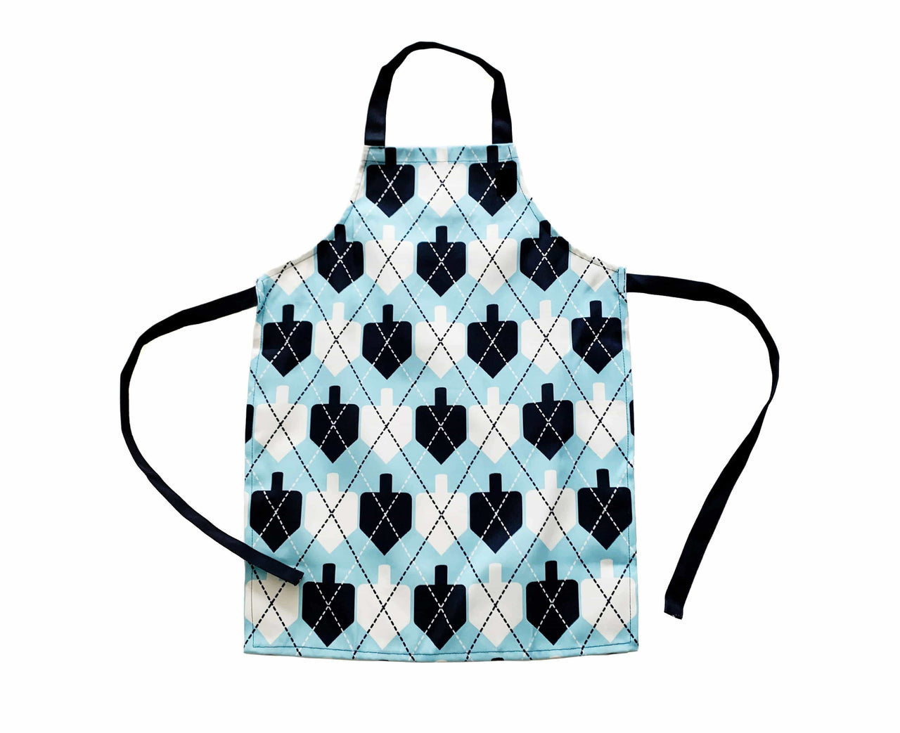 Midrash Manicures - Kids Hanukkah Dreidel Argyle Apron - ModernTribe