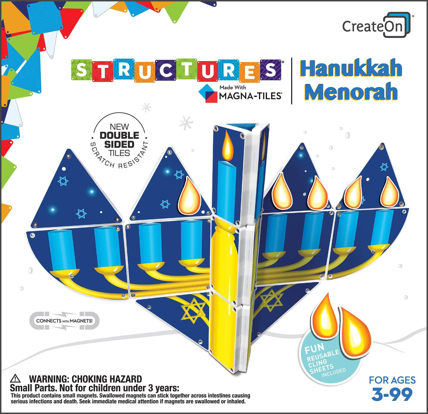 CreateOn Toys Hanukkah Menorah Magna-Tiles®