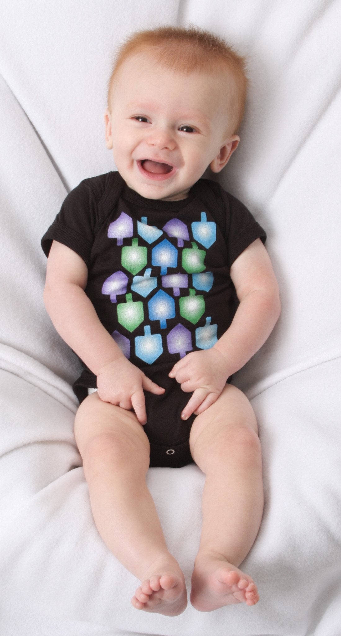 Midrash Manicures - Hanukkah Dreidel Baby Onesie - ModernTribe