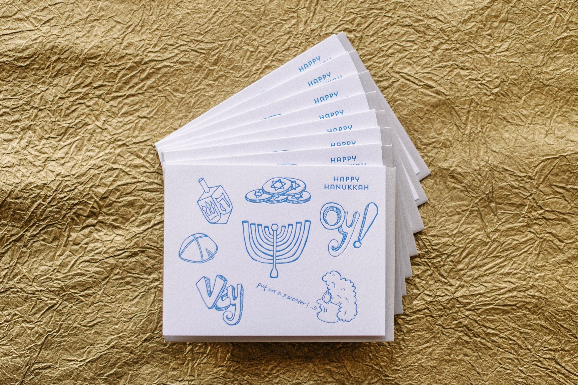 Good JuJu Ink Card Put on a Sweater Hanukkah Cards - Boxed Set of 8