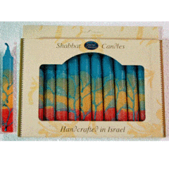 Harmony Teal Shabbat Candles | Set of 12