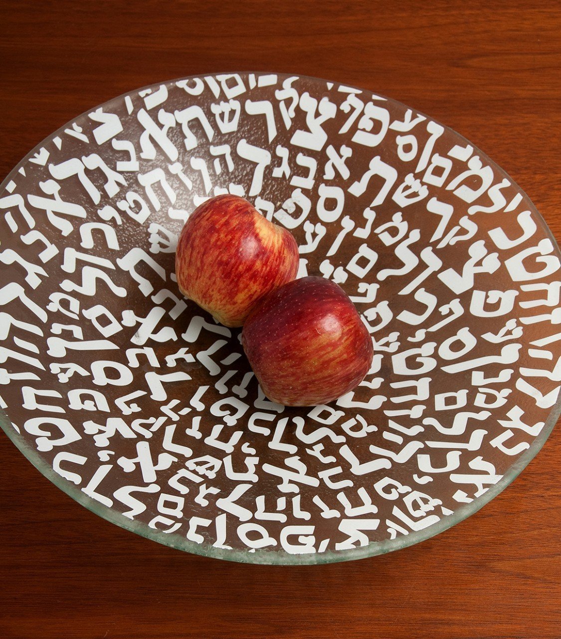 Barbara Shaw - Hebrew Letters Glass Bowl - White - ModernTribe