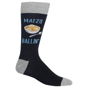 Hot Sox Socks Black / One Size Men's Matzo Ballin' Crew Socks