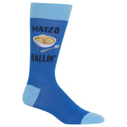 Hot Sox Socks Blue / One Size Men's Matzo Ballin' Crew Socks