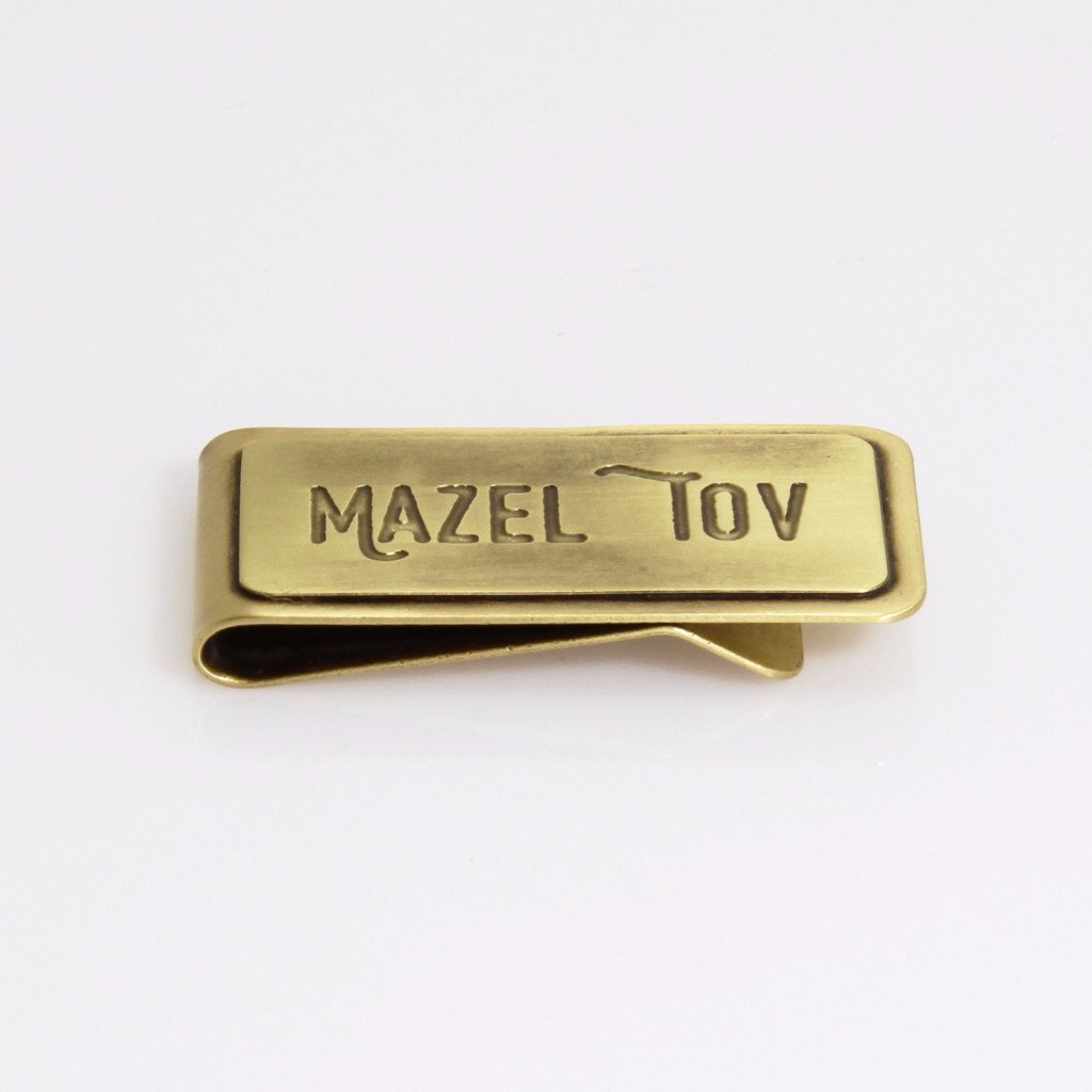 Beehive Handmade - Mazel Tov Brass Money Clip - ModernTribe