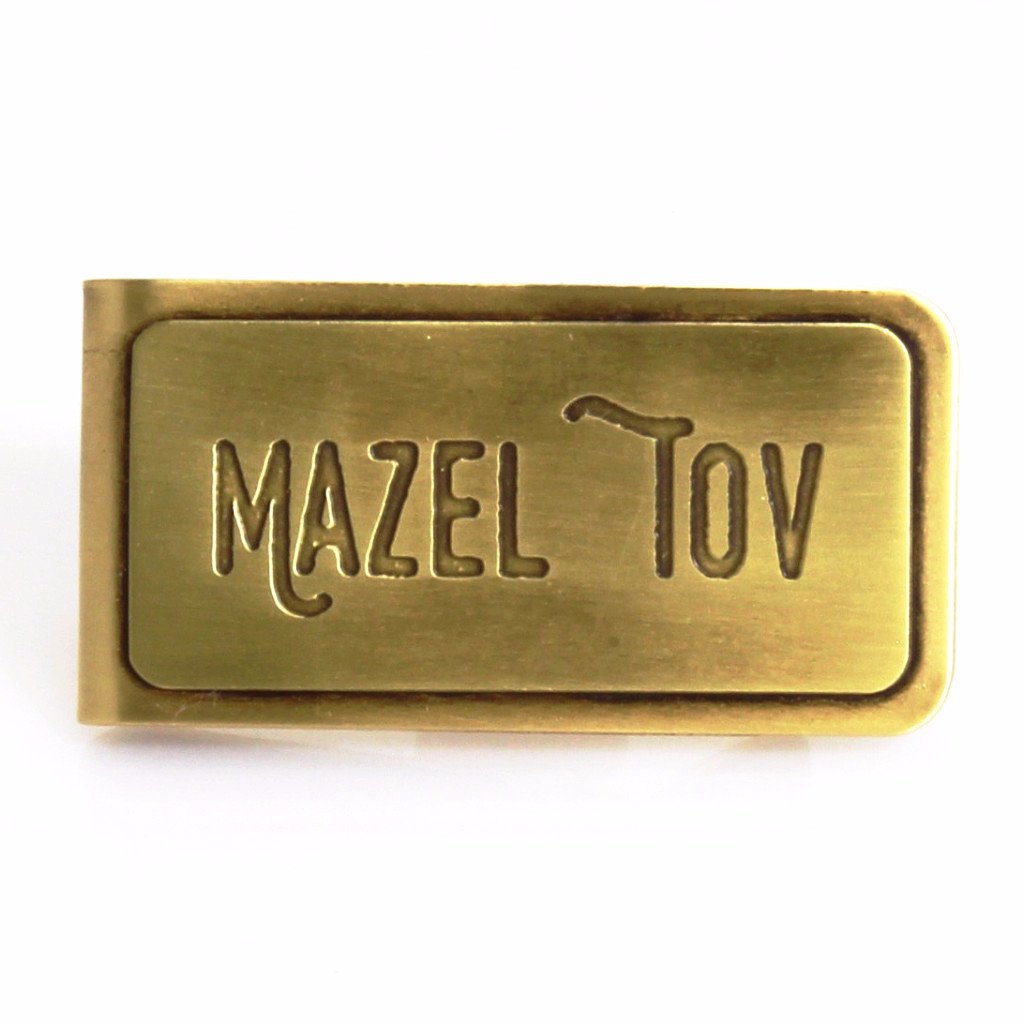 Beehive Handmade - Mazel Tov Brass Money Clip - ModernTribe
