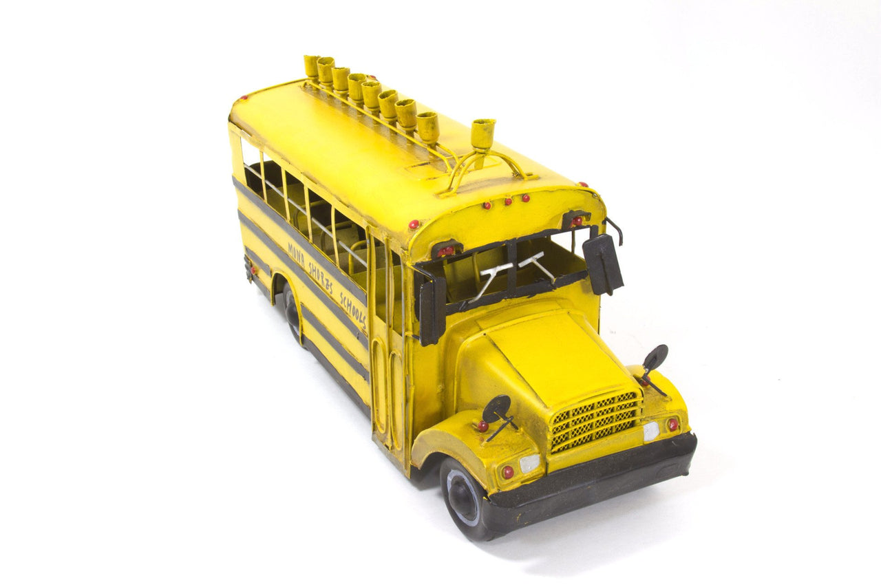 Copa Judaica - Antique Metal School Bus Menorah - ModernTribe