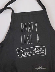 What Jew Wanna Eat Aprons Party Like a Lox Star Apron - Gray