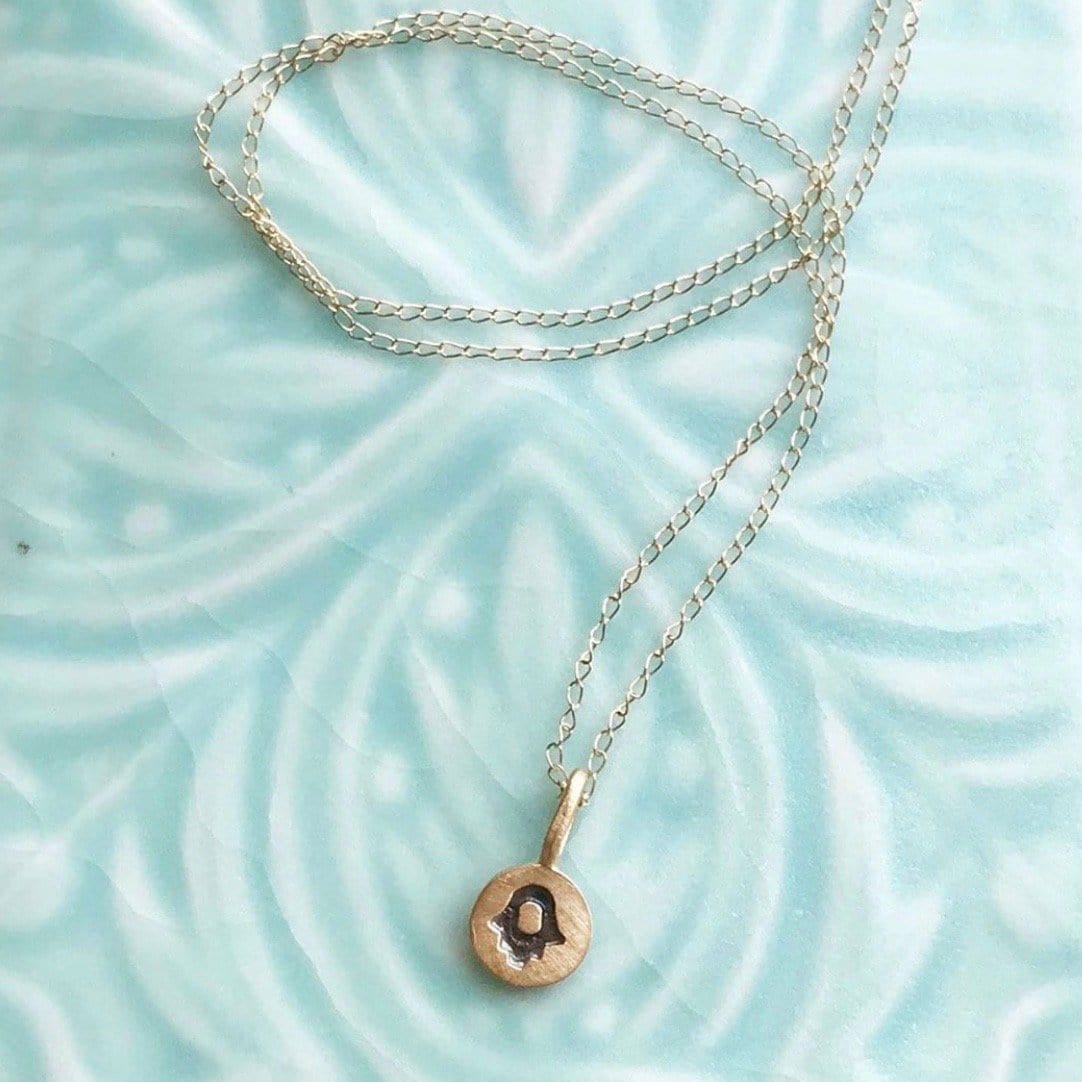 Emily Rosenfeld Necklaces Single - 1 / Silver / 16" Personalized Tiny Dot Necklace by Emily Rosenfeld - Choice of Charms
