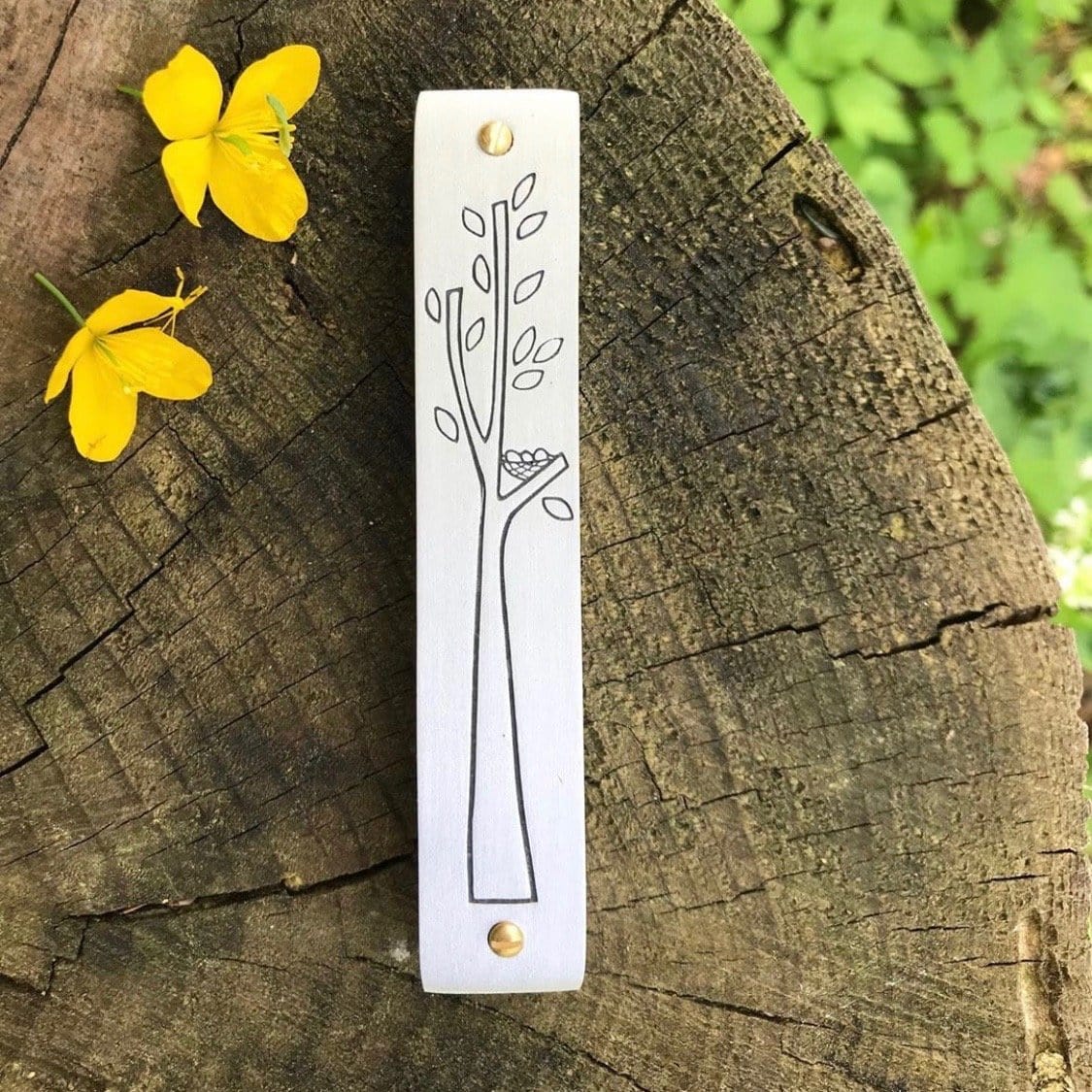 Emily Rosenfeld Mezuzahs Nest Mezuzah by Emily Rosenfeld